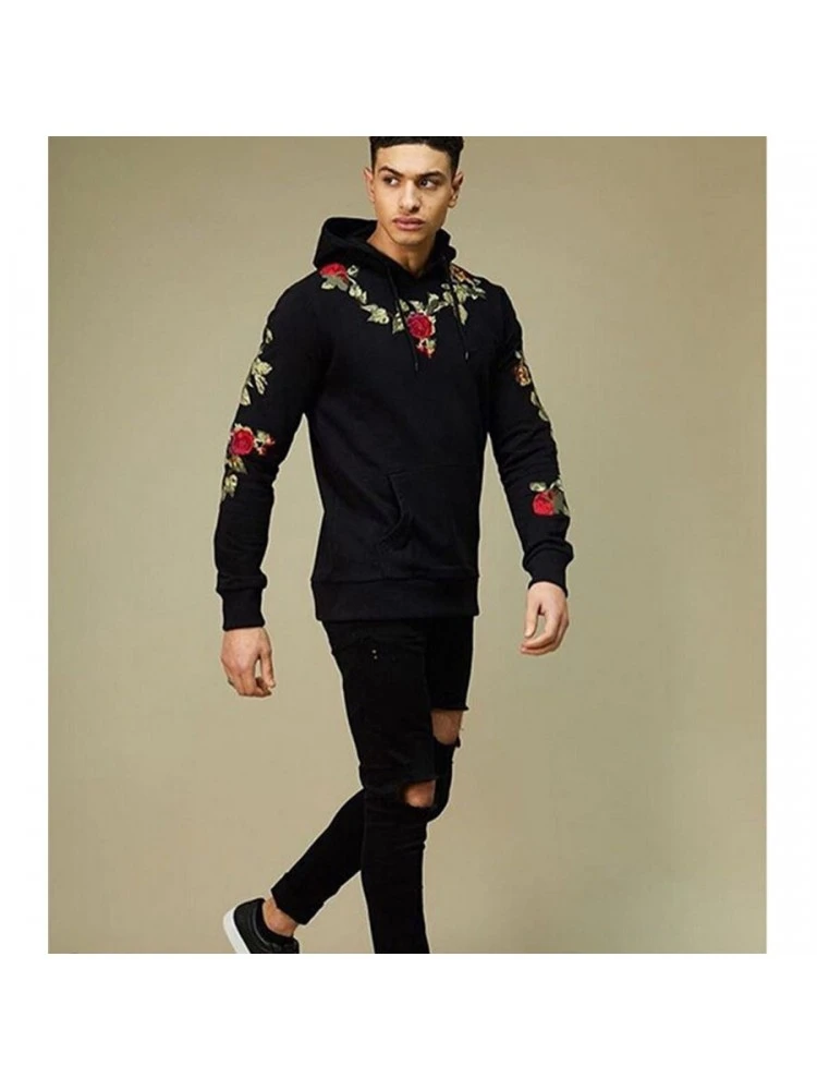 Flower Printed Hooded Long Suits For Men 3 Flower Printed Hooded Long Suits For Men