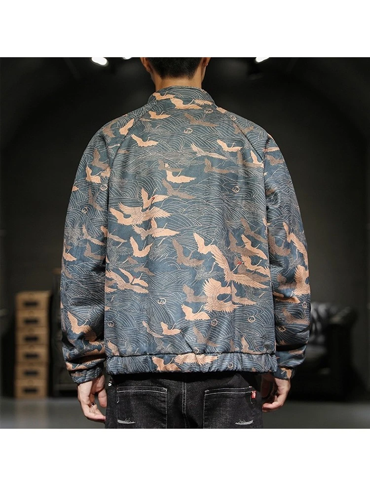 Chinese Style Trendy Embroidered Men's Suede Jacket 6 Chinese Style Trendy Embroidered Men's Suede Jacket - Image 4