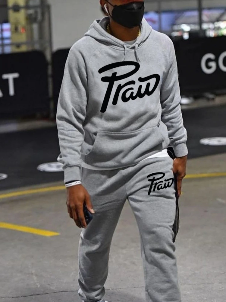 2022 Letter Printing Hooded Men's Casual Suit 4 2022 Letter Printing Hooded Men's Casual Suit - Image 2