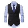 Pure Color Casual Lapel Sleeveless Men's Vest -Active Vogue P 20221015093935629 542