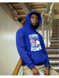 Leisure Letter Printing Hooded Long Sleeve Men's Sweater