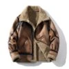 PU Patchwork Plush Men Fur Jacket -Active Vogue P 20221024155902208 651