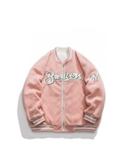 Spring Teenager Letter Embroidery Baseball Coats
