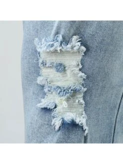 Men Blue Ripped Pencil Jean Pants -Active Vogue P 20221108093508674 141