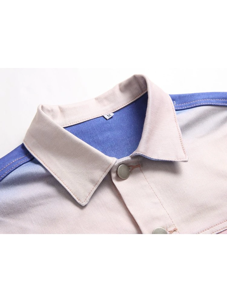 Printed Long Sleeve Fall Men Denim Jackets 6 Printed Long Sleeve Fall Men Denim Jackets - Image 4