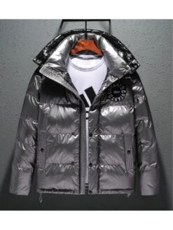 Embroidery Hooded Collar Zipper Winter Men Down Coats -Active Vogue P 20221110175758111 710