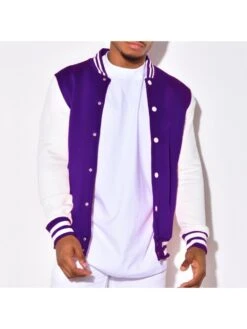Front Page 35 2022 Casual Contrast Color Men's Baseball Jackets