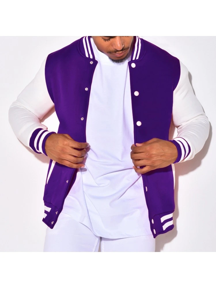 2022 Casual Contrast Color Men's Baseball Jackets 4 2022 Casual Contrast Color Men's Baseball Jackets - Image 2