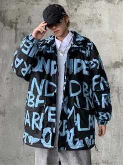 Front Page 41 2022 Letter Long Sleeve Men's Short Coats