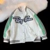 2022 Loose Letter Embroidery Plaid Men's Baseball Jacket -Active Vogue P 20221116154152481 539