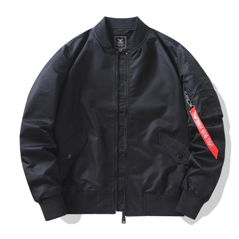 Pure Color Zipper Long Sleeve Men's Short Coats 3 Pure Color Zipper Long Sleeve Men's Short Coats