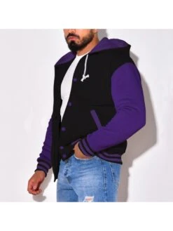 Contrast Color Casual Loose Men Coats -Active Vogue P 20221206175412397 640