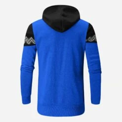 Contrast Color Patchwork Spring Men Zipper Hooded Coats -Active Vogue P 20221209155612091 338