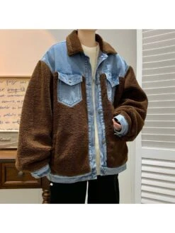Winter New Casual Denim Patchwork Men's Jacket -Active Vogue P 20221210115550831 281