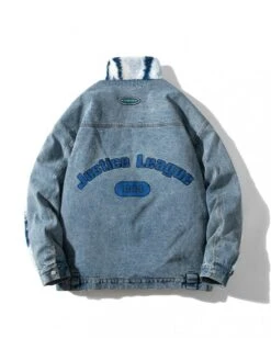 Blue Patchwork Zipper Winter Warmth Plush Men Coats -Active Vogue P 20221215123244829 278