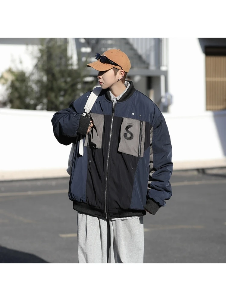 New Street Patchwork Jacket Coats For Men 4 New Street Patchwork Jacket Coats For Men - Image 2