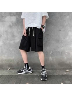 2023 Pure Color Loose Pocket Men's Shorts
