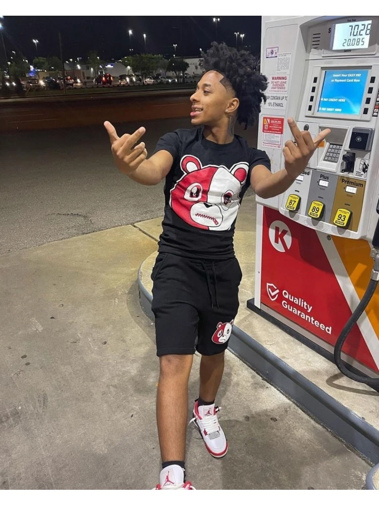 Black Bear Graphic Men Short Suits 3 Black Bear Graphic Men Short Suits