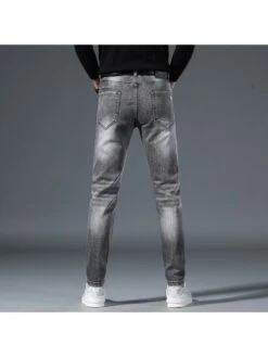 Simple Casual Gray Pencil Jeans For Men -Active Vogue P 20230318095314658 716