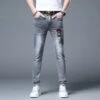 2023 Slim Bear Embroidered Blue Jeans For Men