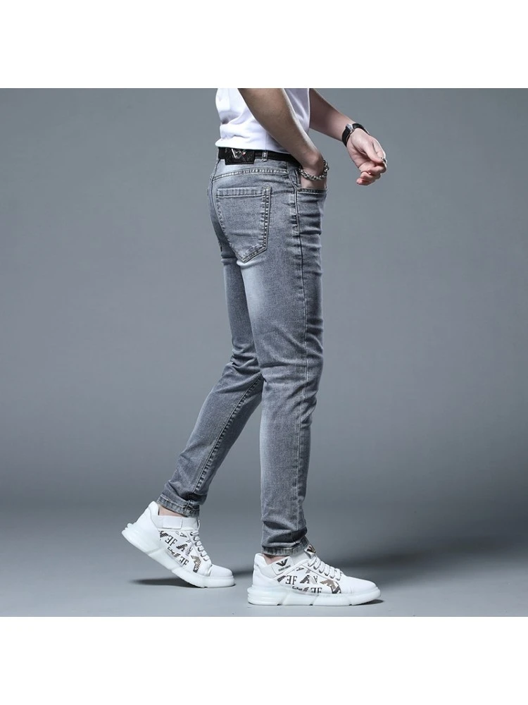 2023 Slim Bear Embroidered Blue Jeans For Men 6 2023 Slim Bear Embroidered Blue Jeans For Men - Image 4