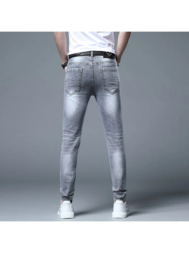 2023 Slim Bear Embroidered Blue Jeans For Men 9 2023 Slim Bear Embroidered Blue Jeans For Men - Image 7