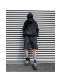 Summer Fashion Drawstring Wide Leg Men Half Pants