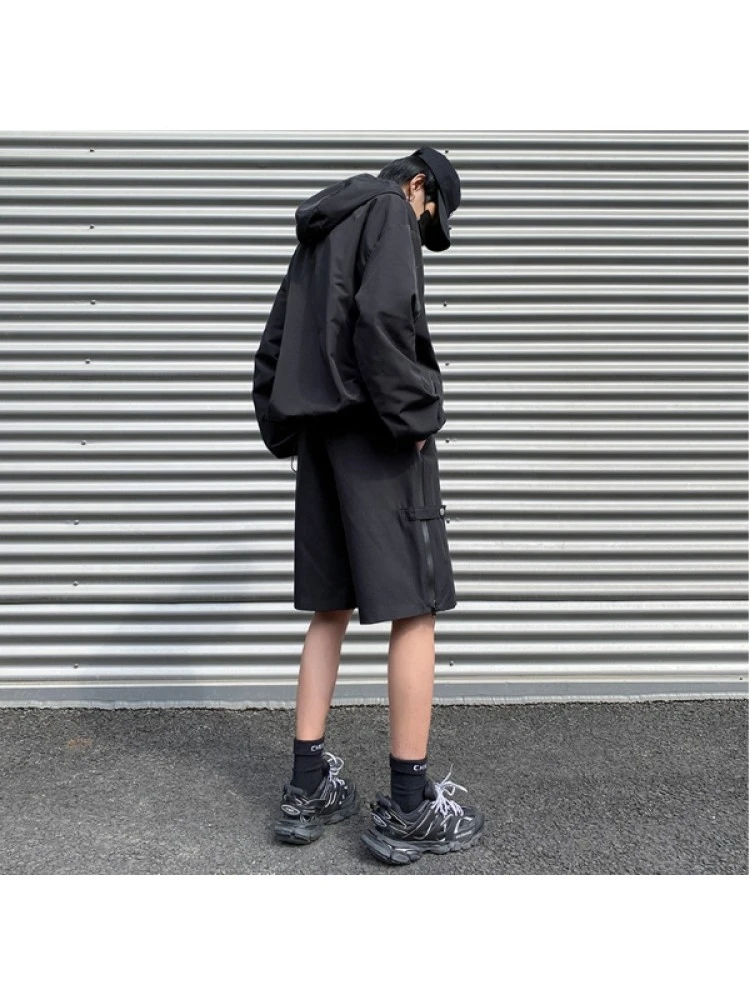 Summer Fashion Drawstring Wide Leg Men Half Pants 5 Summer Fashion Drawstring Wide Leg Men Half Pants - Image 3
