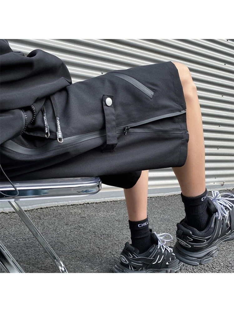 Summer Fashion Drawstring Wide Leg Men Half Pants 6 Summer Fashion Drawstring Wide Leg Men Half Pants - Image 4