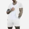 Men Casual Hollow Out Short Sleeve 2PC Shorts Suit -Active Vogue P 20230503151518707 880