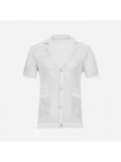 Men Casual Hollow Out Short Sleeve 2PC Shorts Suit -Active Vogue P 20230503151527885 511