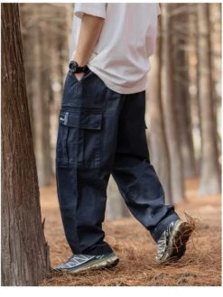 Casual Loose Pure Color Pockets Men's Long Trousers -Active Vogue P 20230506202802571 786