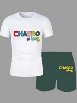 Men's Casual Printed Tee 2pc Shorts Sets -Active Vogue P 20230620203340030 638