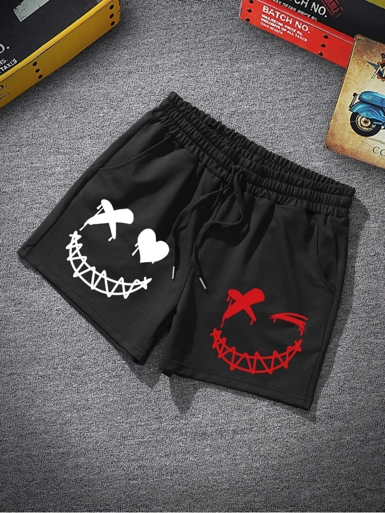 Cotton Printing Men's Straight Shorts 3 Cotton Printing Men's Straight Shorts