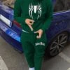 Men Spider Printed Hooded Sweater Two Piece Sets -Active Vogue P 20230722123023946 979