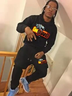 Hooded Printing Letter SweatshirtPants Suit -Active Vogue P 20230804125033778 469