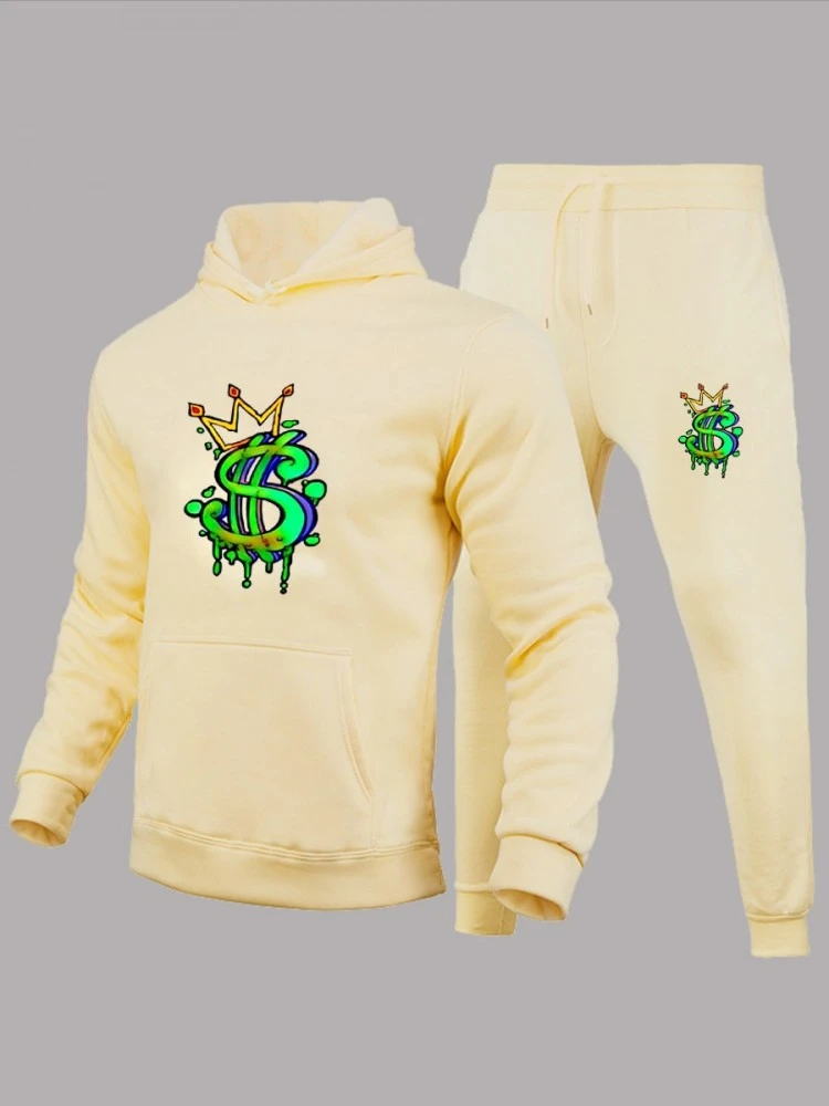 Dollar Hooded Fitted Sweatshirt Pants Sets 5 Dollar Hooded Fitted Sweatshirt Pants Sets - Image 3