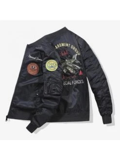 Badge Embroidery Long Sleeve Baseball Jacket 7 Badge Embroidery Long Sleeve Baseball Jacket -Active Vogue P 20231017100718533 417