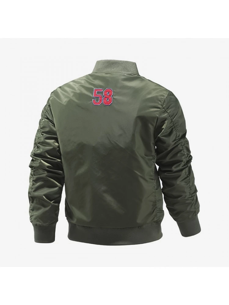 Letter Embroidery Corduroy Baseball Jacket 4 Letter Embroidery Corduroy Baseball Jacket - Image 2