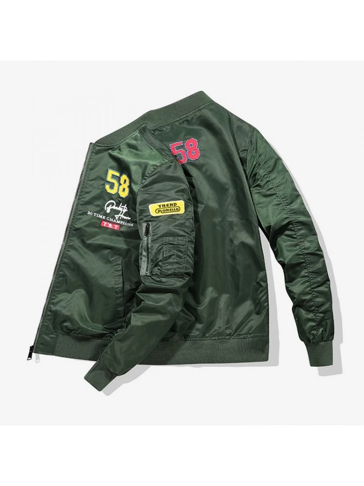 Letter Embroidery Corduroy Baseball Jacket 5 Letter Embroidery Corduroy Baseball Jacket - Image 3