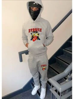 Hooded Long Sleeve Kangaroo Pocket Pants Sets