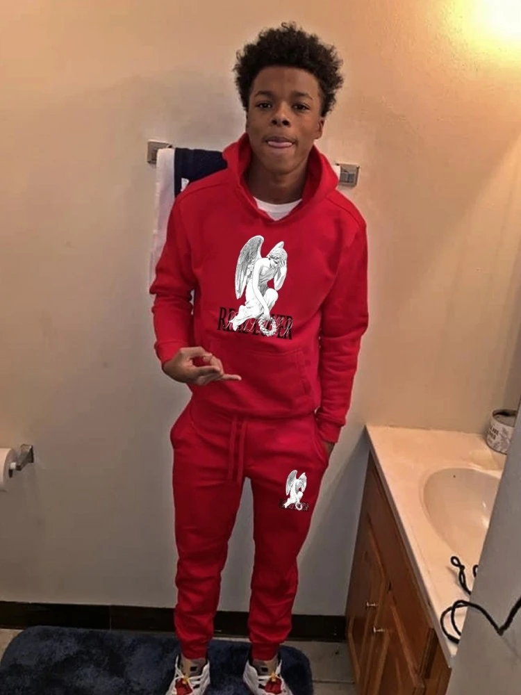 Casual Hooded Long Sleeve Pants Sets 4 Casual Hooded Long Sleeve Pants Sets - Image 2