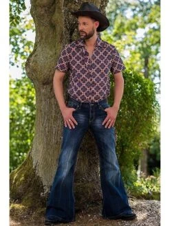 Patchwork Denim Flared Jeans