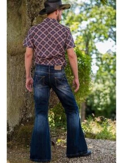 Patchwork Denim Flared Jeans -Active Vogue P 20231113172214361 342