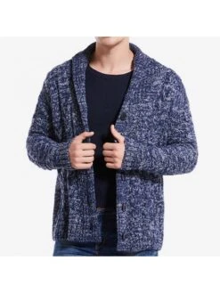 Knot Cabe Knit Lapel Neck Buckle Cardigan -Active Vogue P 20231124190738757 741
