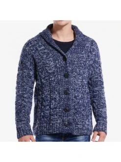 Knot Cabe Knit Lapel Neck Buckle Cardigan -Active Vogue P 20231124190741404 272