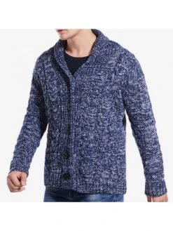 Knot Cabe Knit Lapel Neck Buckle Cardigan -Active Vogue P 20231124190743988 134