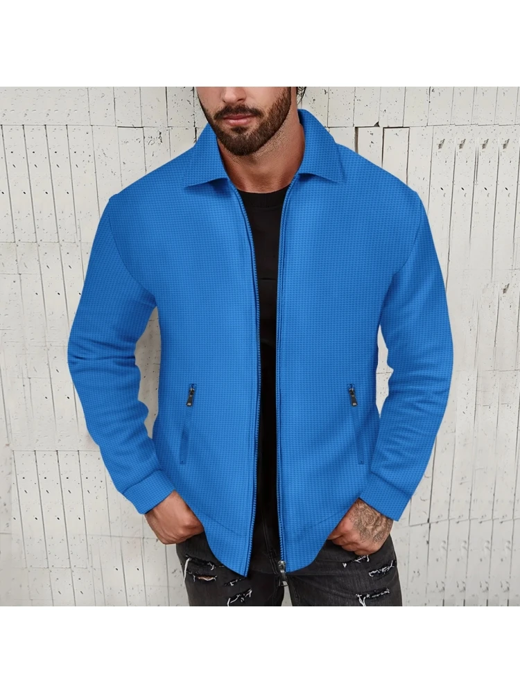 Solid Color Collar Zipper Long Sleeve Jacket 3 Solid Color Collar Zipper Long Sleeve Jacket