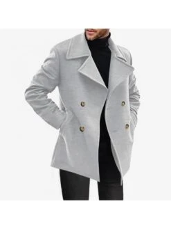 Solid Color Long Sleeve Fitted Trench Coat