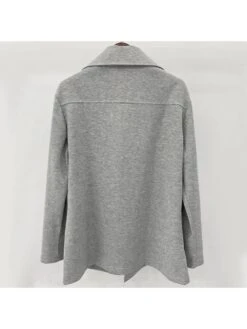 Solid Color Long Sleeve Fitted Trench Coat -Active Vogue P 20231212152141036 860